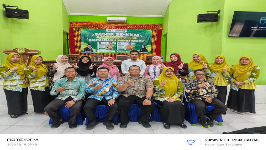 MGBK Se-KKM MTsN 2 Bandar Lampung Bahas Digitalisasi Administrasi BK