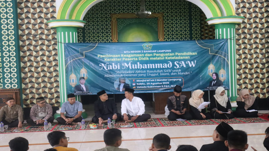 MTsN 2 Bandar Lampung Peringati Maulid Nabi Muhammad SAW, Tanamkan Keteladanan Akhlak Rasulullah